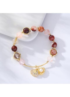 Generic [colorful] Natural Color Hair Crystal Bracelet Female Transporter Candy Rainbow Scallop Zibo Tao Ryukyu Bracelet 