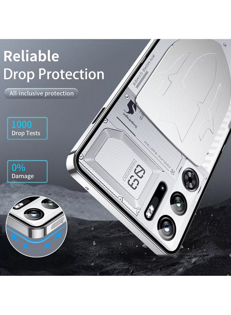 عام حافظة غطاء معدني بإطار من الألمنيوم ولوح زجاجي مغناطيسي لهاتف Nubia Red Magic 9 Pro+ - Image 4