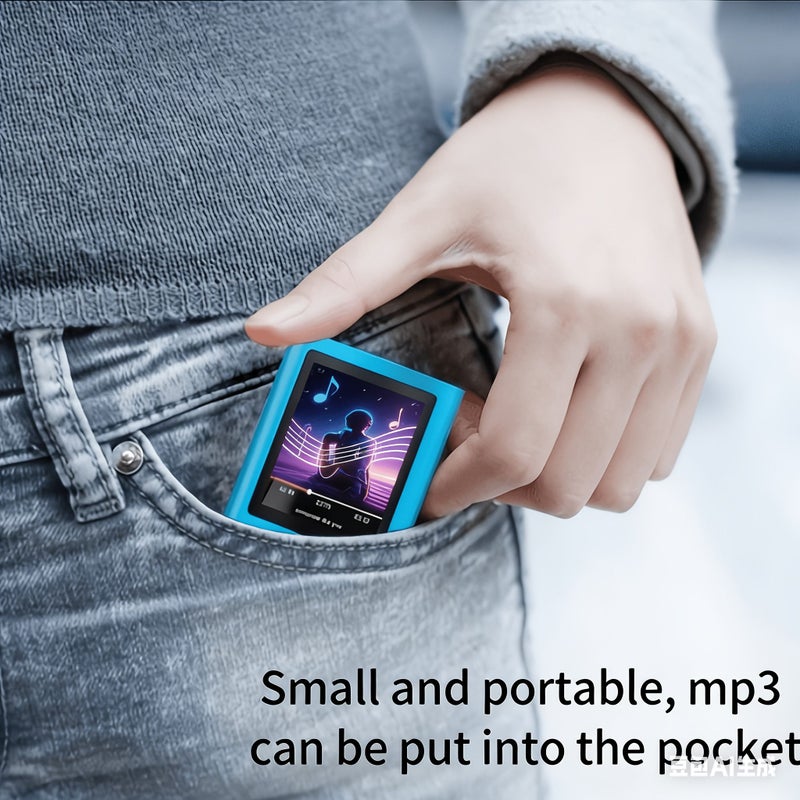 مشغل MP3 محمول مع شاشة LED بحجم 1.8 بوصة باللون الأرجواني، يدعم تسجيل الفيديو وقراءة الكتب الإلكترونية، ويأتي مع سماعات سلكية. - Image 4