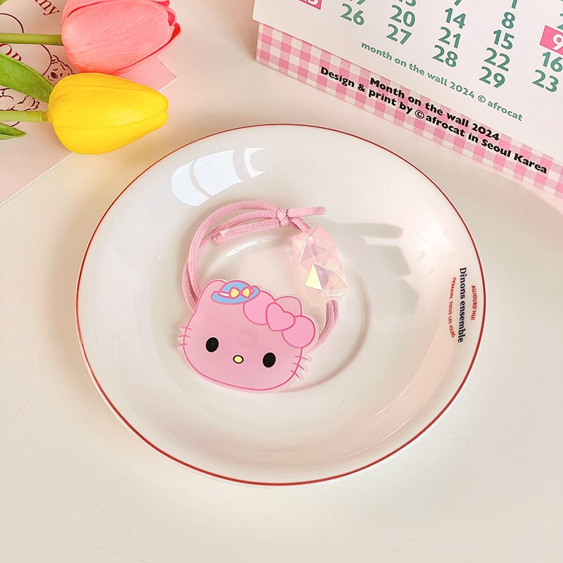 Loquat Kids Hair Ties Cute Girls Non-damage Elastics 2024 18 cube kt cat