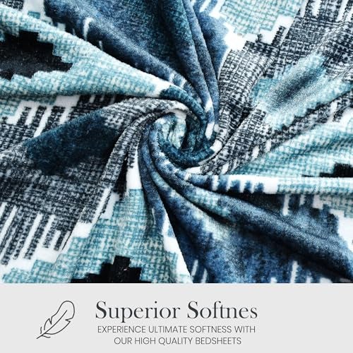 FRESH FROM LOOM Printed Fitted Woollen Feel Bedsheet for Single Bed,All Side Elastic Premium Winter Soft Fur Bed Sheet with 1 Pillow Cover,Single(Size-72"x48"(Fit up to 10 Inch)),200 TC,Multicolor - Image 3
