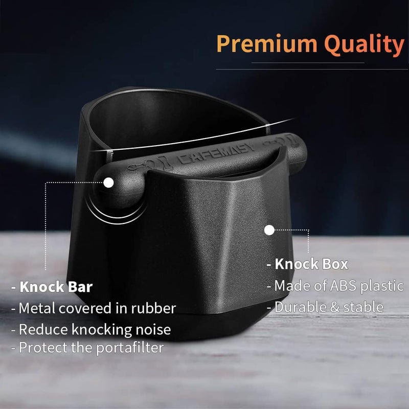 CAFEMASY Coffee Knock Box Espresso Grounds - CAFEMASY Home Use Epsresso Accessories Unique Design Diamond Shape Mini Knock Box with Espresso Cleaning Brush - Image 2