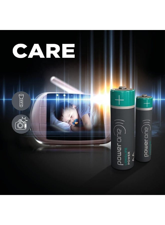 Power One LONGLIFE Power AA2 100% More Power Battery Long Performing LR6 MN1500 Alkaline Batteries Made in Germany with Long Shelf Life - Pack of 2 - Image 5