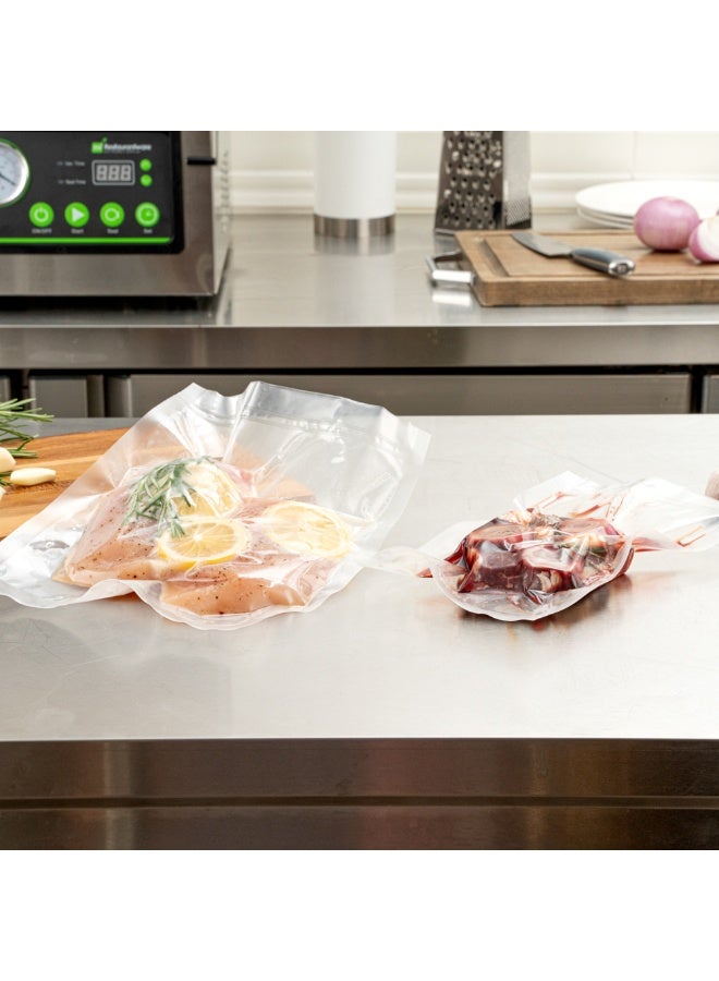 Restaurantware Fresh Hero 10 x 6 Inch Vacuum Sealer Bags, 1000 Food Storage Bags - 3 mil Thick, Microwavable, Clear Plastic Sous Vide Bags, Freezable, For Storing Food Or Sous Vide Cooking  - Image 4