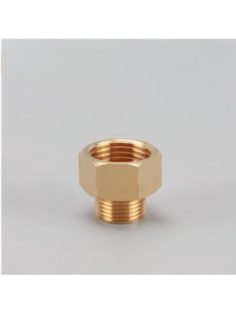 GA,Brass Nipple socket, BSP MaleAnd Female Thread Connectors, Heavy-Duty 1200 PSI, NPT Brass Adapter 1/2" Female to 3/8" Male Adaptor  - Image 1