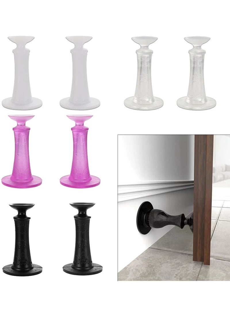 SOLARAE 8 Pack Silicone Door Stoppers - Damage-Free, Durable, Reusable Waterproof Rubber Door Stops for Heavy Duty Walls, No Drilling Required, Collision Mute, No Trace Left Behind. - Image 1