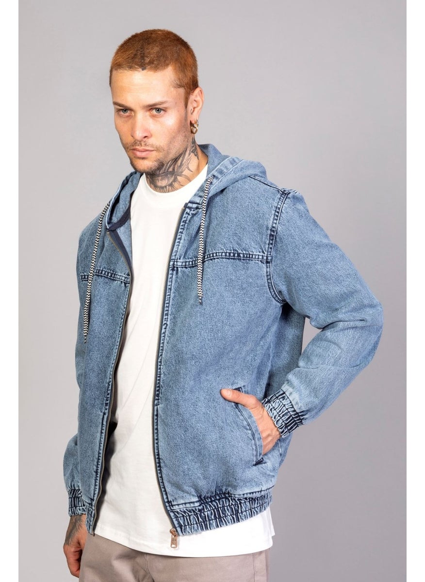 Men's Hooded Oversize Martian Blue Snow Wash Denim Jacket - pzsku/Z8D2C50FF2C44B413B9C5Z/45/_/1731326925/79ca2917-ad26-474f-8e4c-898b1f39e79c