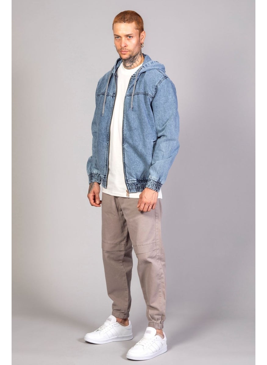 Men's Hooded Oversize Martian Blue Snow Wash Denim Jacket - pzsku/Z8D2C50FF2C44B413B9C5Z/45/_/1731326930/fb5b75f6-2034-4d3b-aa96-a1cddaa9bb4d