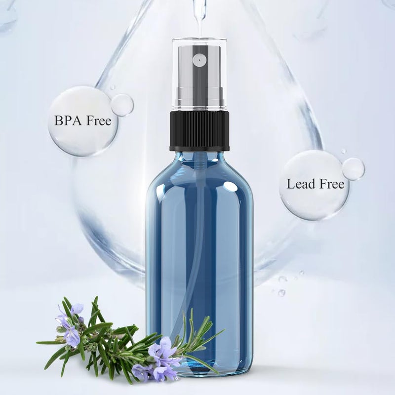 Wedama Spray Bottle, 2 oz Fine Mist Glass Spray Bottles, Little Refillable Liquid Containers for Watering Flowers Cleaning (16 Pack Indigo Blue) - Image 5