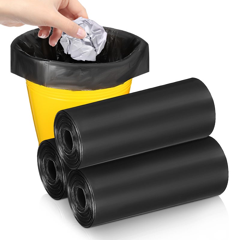 Compact Dark Trash Bags 100 Pack For Desktop Bathroom Cans Portable Pet Waste Bags For Outdoor Travel Home - Image 2