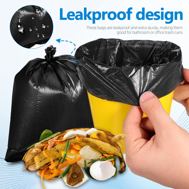 Compact Dark Trash Bags 100 Pack For Desktop Bathroom Cans Portable Pet Waste Bags For Outdoor Travel Home - Image 4