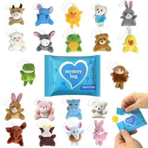 MTNSPTCR Blind Bag Mini Plush Animal 20PCS Mini Stuffed Animal Toy Small Plushies in 20PCS Mystery Bags 30 Characters Random Design Cute Plush Toy for Kids School Classroom Prizes Party Favor - Image 1