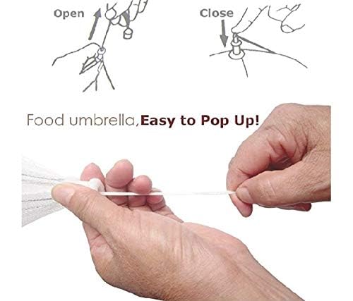 G K EXCLUSIVE G K EXCLUSIVE Foldable Umbrella Style Food Cover net Anti Fly Mosquito Mesh and Fabric Table Food Cover Kitchen Tool Random Color and Design Sent  - Image 5