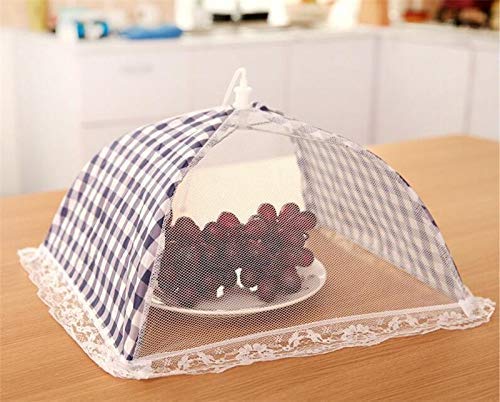 G K EXCLUSIVE G K EXCLUSIVE Foldable Umbrella Style Food Cover net Anti Fly Mosquito Mesh and Fabric Table Food Cover Kitchen Tool Random Color and Design Sent  - Image 1