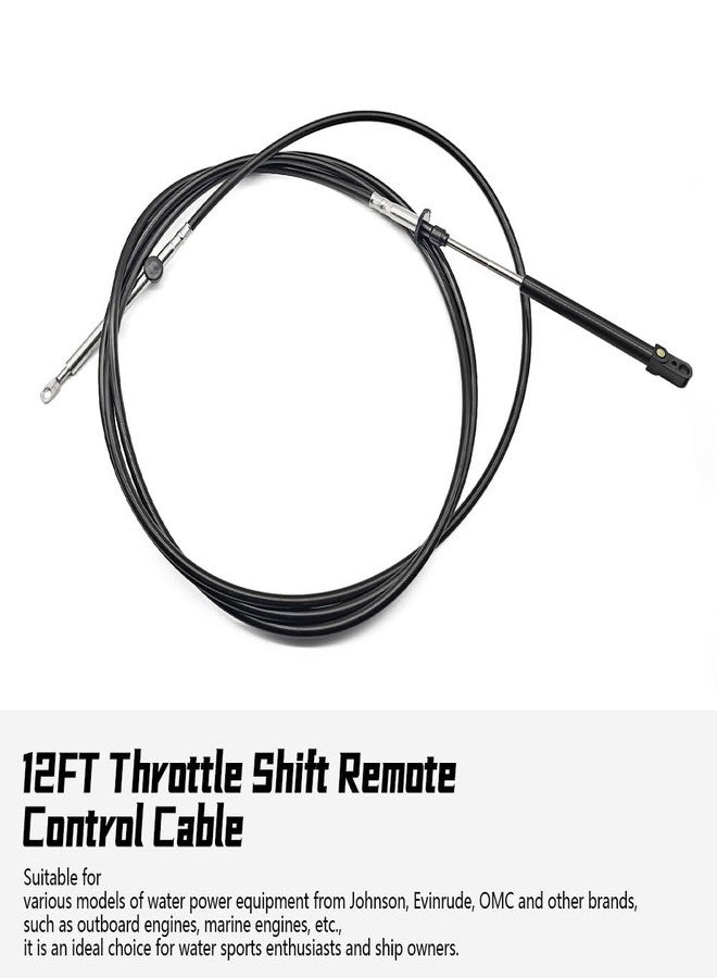QIEFOAD 173112 Throttle Shift Remote Control Cable Replace 0173112 12FT Fit for Johnson Fit for Evinrude Fit for BRP Outboard Marine Engine - Image 2