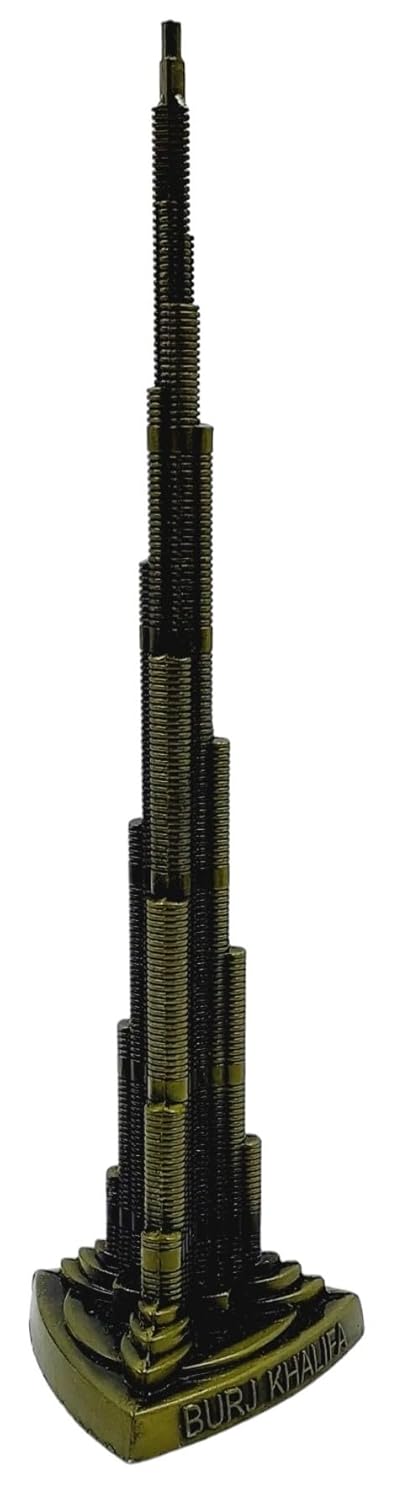 ART FLAUNTS Burj Khalifa Showpiece Metal Decorative Souvenir Sculpture for Home Decor Tabletop Offices 18 cm - Image 3