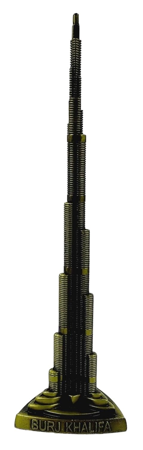 ART FLAUNTS Burj Khalifa Showpiece Metal Decorative Souvenir Sculpture for Home Decor Tabletop Offices 18 cm - Image 4