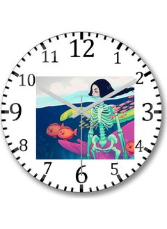 Print Shop Esquimal Wall Clock Domed Real Glass