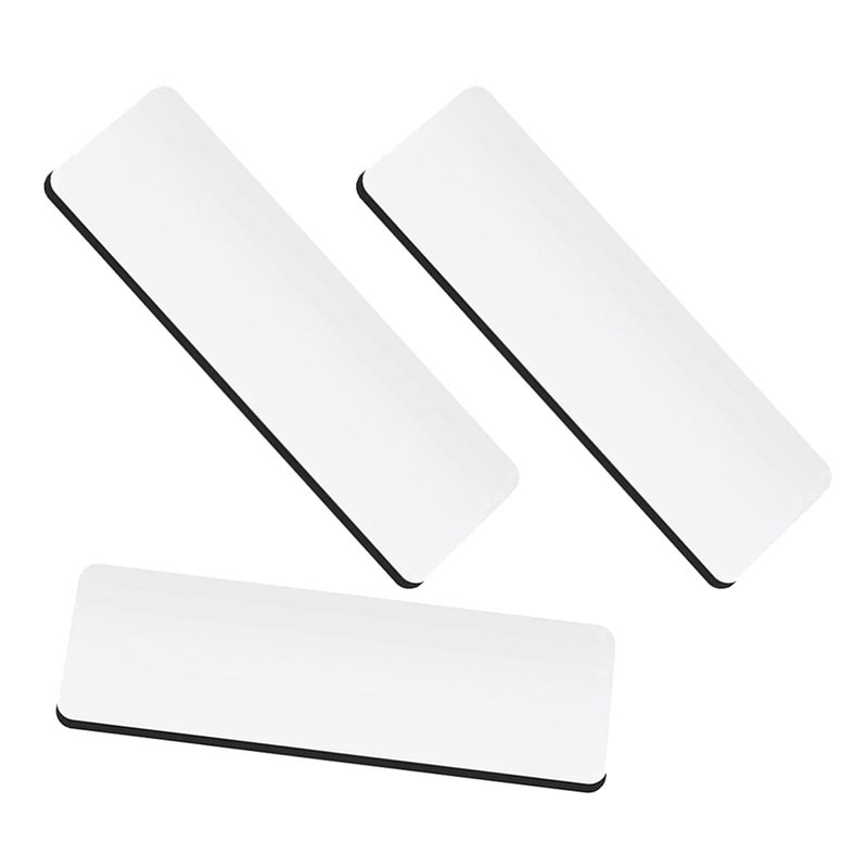 3pcs Diy Blank Name Badges With Clips Unpainted Blank Tags Lightweight Brooch Pin Name Tags Wear-Resistant For Conferences Exhibitions - Image 1