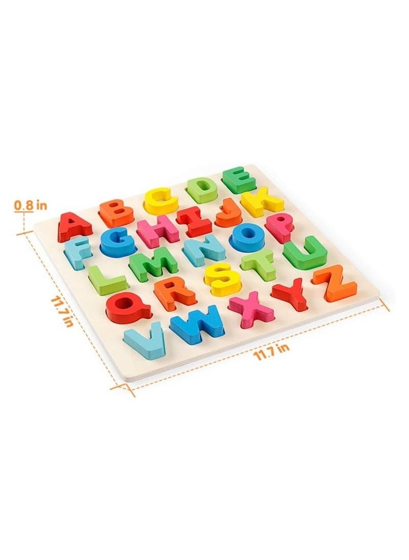 Zashe Wooden Alphabet Puzzle – ABC Letters Sorting Board Montessori Matching Game, Educational Early Learning Toy for Preschool Kids  - Image 2