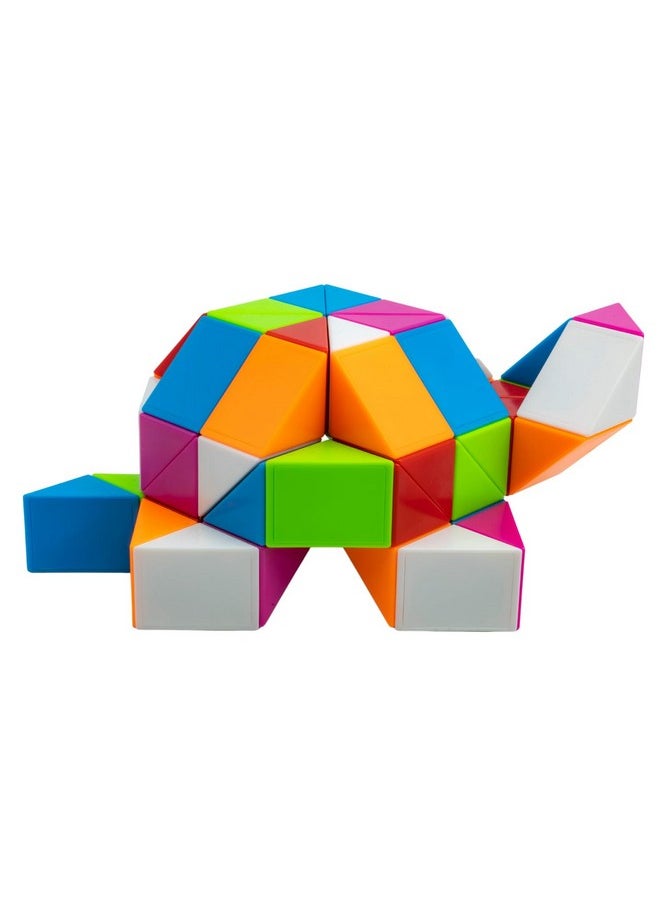 Cubelelo - Magic Snake Rainbow Puzzle Cube (60 Wedges) | Twist And Turn Shape Creation Fun Game For Kids Boys Girls And Adults | Multicolor Brain Teaser Stress Buster Toy | For Ages 3 Years And Above - Image 1