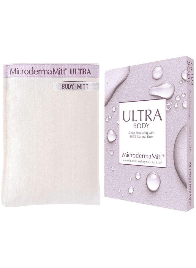 MicrodermaMitt ULTRA Best Deep Body Exfoliator Kese Glove –Keratosis Pilaris, Strawberry Skin Treatment and Reduces Ingrown Hair – Dead Skin Remover for Body - Exfoliating Body Scrubber Mitt – Turkish  - Image 1