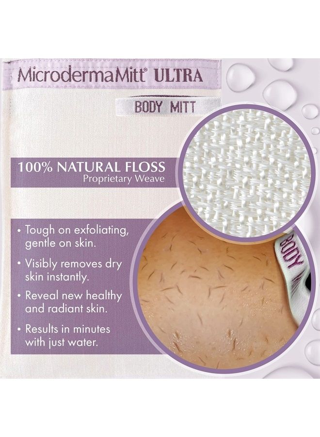 MicrodermaMitt ULTRA Best Deep Body Exfoliator Kese Glove –Keratosis Pilaris, Strawberry Skin Treatment and Reduces Ingrown Hair – Dead Skin Remover for Body - Exfoliating Body Scrubber Mitt – Turkish  - Image 2
