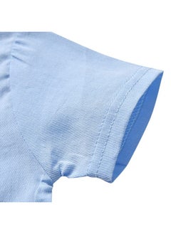 Hopscotch Hopscotch Boys Check Print Romper In Blue Color for Ages 12-24 Months  - Image 4