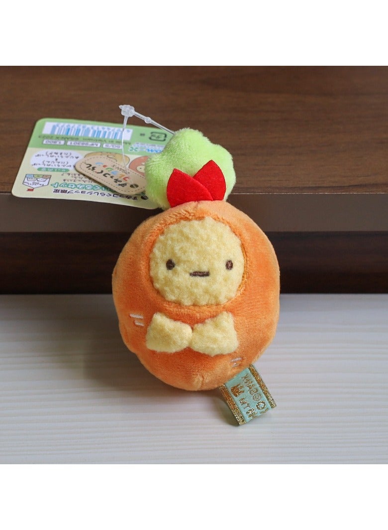 general Cute Corner Creatures Fried Shrimp Plush Keychain Doll, Cartoon Toy, and Bag Pendant