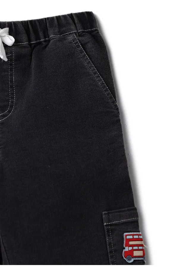 Nautinati Boys’ Denim Jeans| Animal and Car Badge |Jeans for 1-5 Years