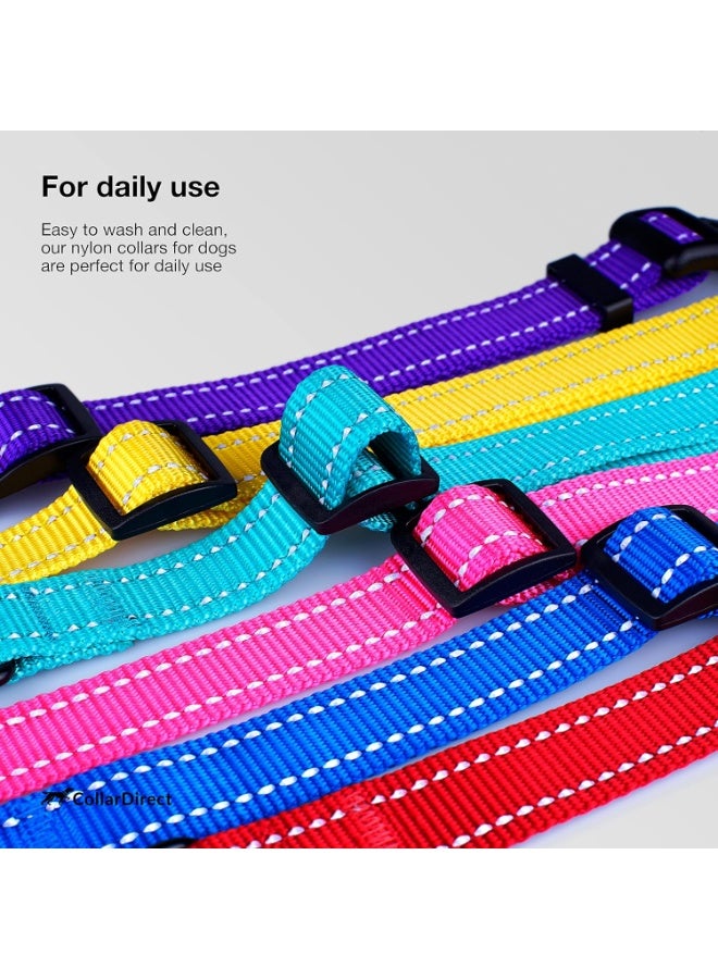 CollarDirect Reflective Dog Collar for a Small, Medium, Large Dog or Puppy with a Quick Release Buckle - Boy and Girl - Nylon Suitable for Swimming (18-26 Inch, Purple) - Image 4