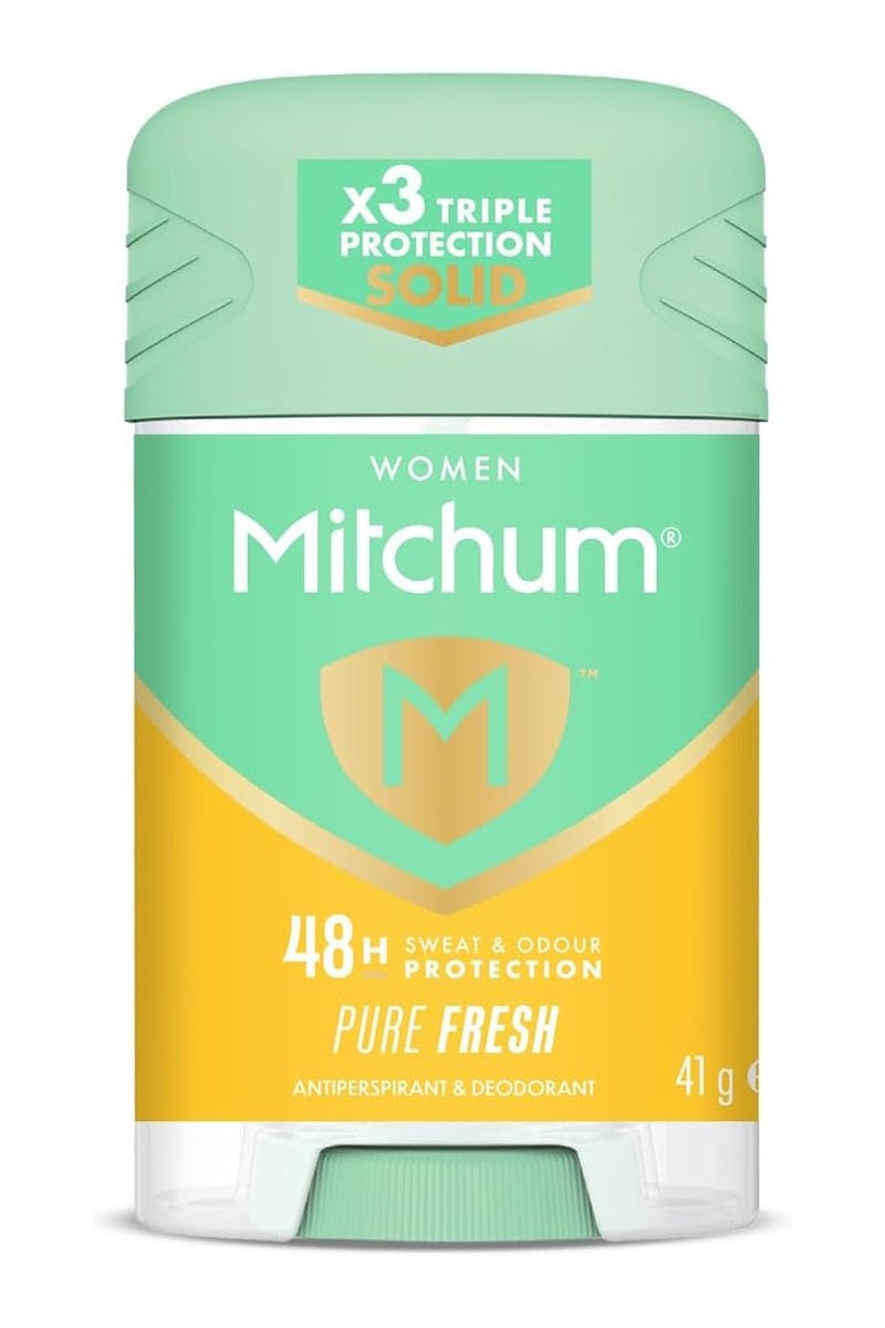 ميتشوم ميتشام ستيك مزيل العرق تريبل اودور ديفينس للنساء من ريفلون لحماية 48 ساعة ومضاد للتعرق بيور فريش، تم اختباره من قبل اطباء الجلدية، 41 غرام