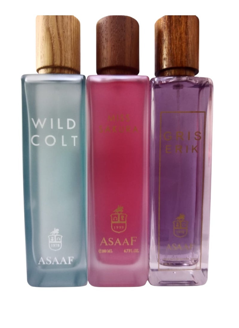 عساف - مجموعة 3 عطور عساف كل عبوة 200 مل - Image 1