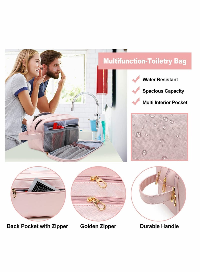 Water Resistant Toiletry-Bag, for Women Travel Essentials Travel-Makeup-Bag Eco Leather Cosmetic Makeup Organizer Travel-Accessories Full Size Toiletries College-Dorm-Room-Essentials-For-Girls - Image 4
