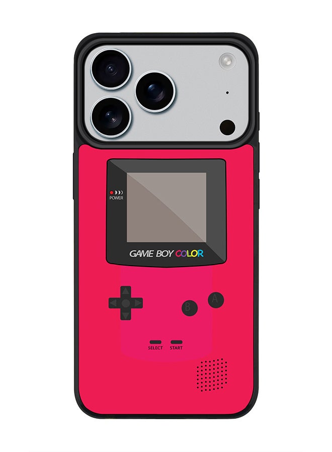 Stylizedd iPhone 17 Pro Case, [Compatible with MagSafe] Slim Magnetic cover Phone Case iPhone 17 Pro -Gameboy Color - Pink - Image 1