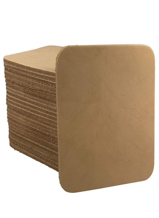 Zelikovitz Leather Coasters 4" (102mm)- 4 or 25 Packs Unfinished (25 pk) - Image 1