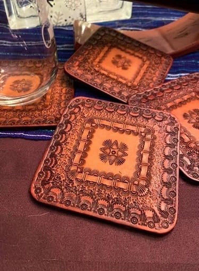 Zelikovitz Leather Coasters 4" (102mm)- 4 or 25 Packs Unfinished (25 pk) - Image 5
