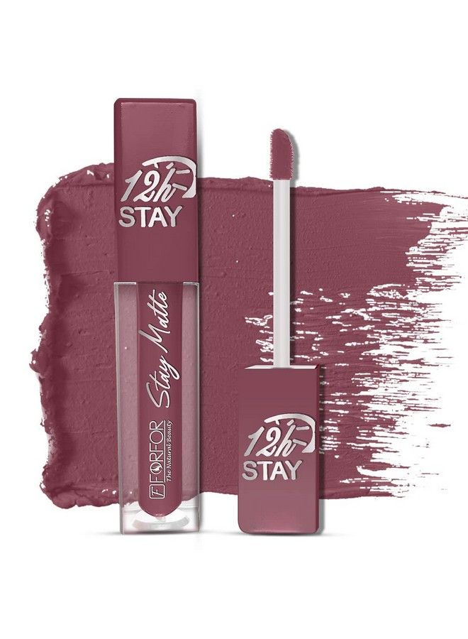 Forfor Stay Matte Long Lasting Mini Liquid Lipstick Waterproof Combo Of 4 (Bridal Maroon Pink Blush Peach Nude Mauve) - Image 5