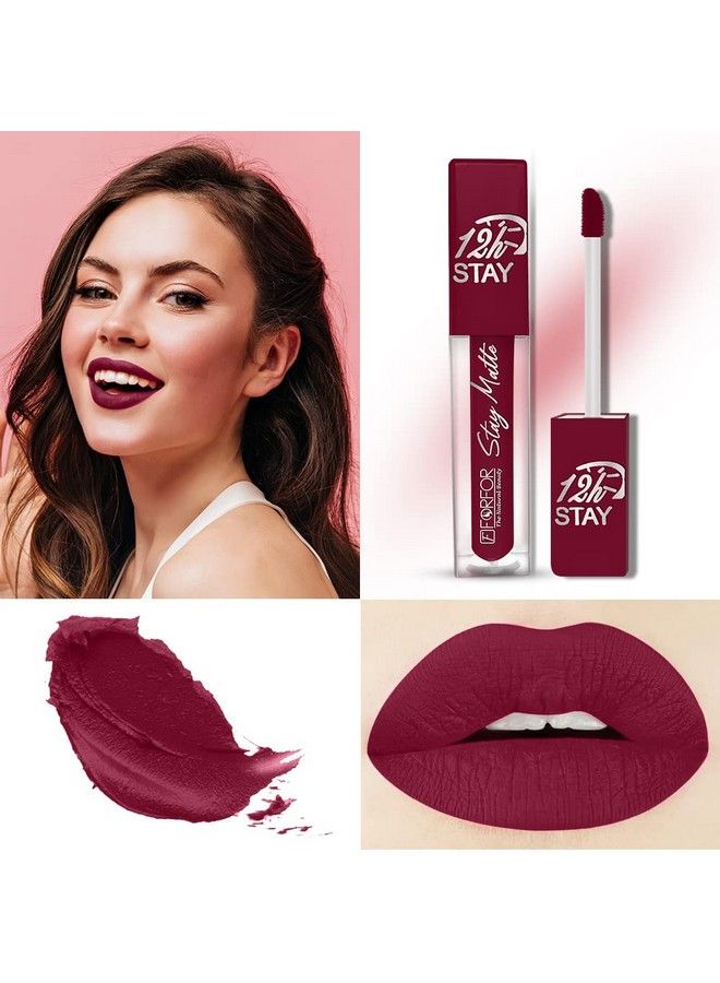 Forfor Stay Matte Long Lasting Mini Liquid Lipstick Waterproof Combo Of 4 (Bridal Maroon Pink Blush Peach Nude Mauve) - Image 4