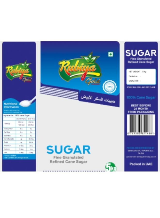 RUBIYA GOLD Fine Granuled Refined Cane Sugar 5kg  - Image 2
