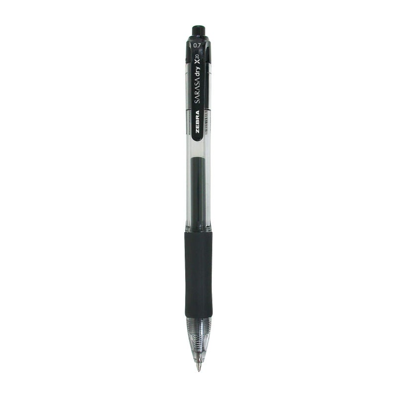 Zebra Pen Sarasa Dry X20 Retractable Gel Pen, Medium Point, 0.7mm, Black Ink, 2-Pack (Packaging May Vary) - Image 2
