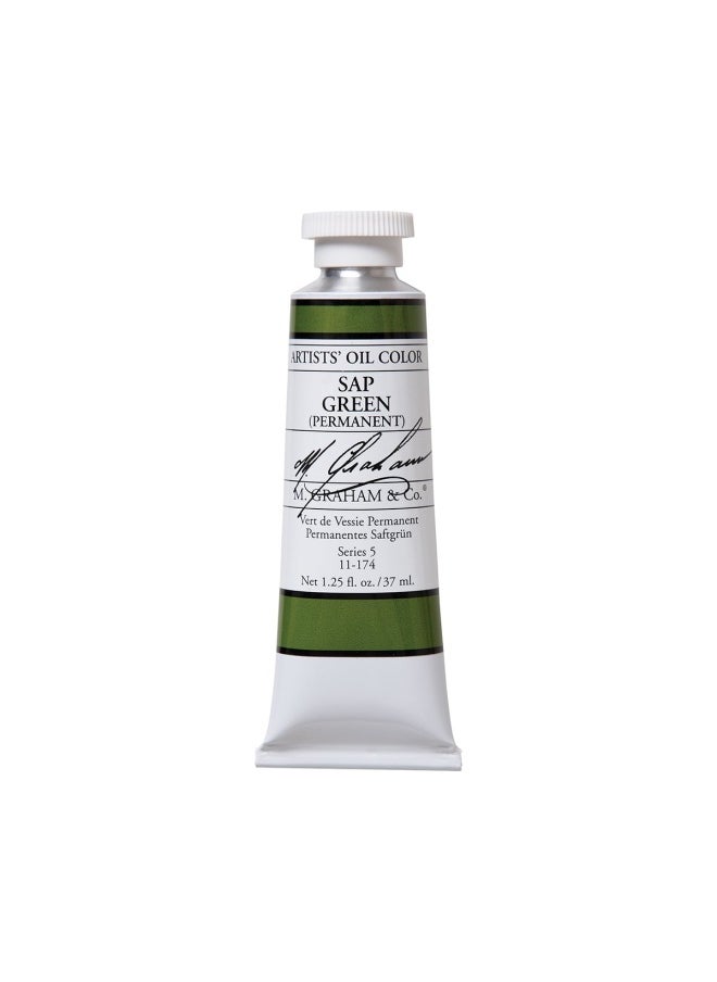 M. Graham & Co. - M. Graham Artist Oil Paint Sap Green Permanent 1.25Oz 37Ml - Image 1