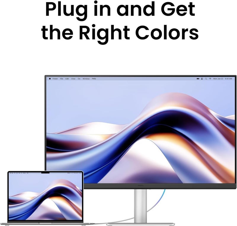 BenQ MA320UG 32” 4K 120Hz Nano Gloss Monitor for Mac  Thunderbolt 4 96W/15W, Mac Color, Daisy Chain, KVM, Brightness & Volume Control on Mac, Height & Tilt Adjustment silver - Image 4