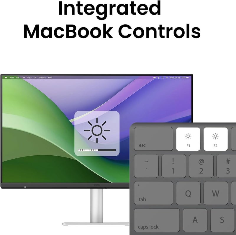 BenQ MA320UG 32” 4K 120Hz Nano Gloss Monitor for Mac  Thunderbolt 4 96W/15W, Mac Color, Daisy Chain, KVM, Brightness & Volume Control on Mac, Height & Tilt Adjustment silver - Image 3