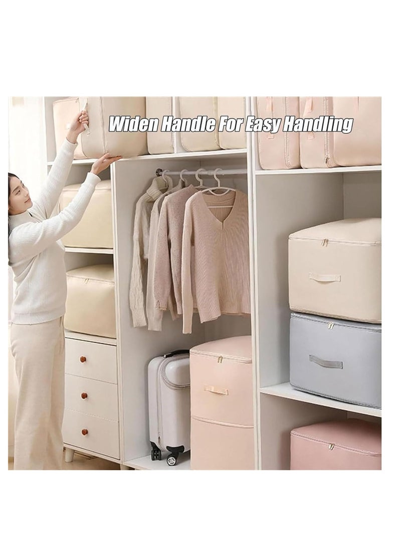 KASTWAVE Ultra Space Saving Self Compression Organizer, Moving Bags Heavy Duty Extra Large, College Moving Bags Heavy Duty, Self Compression Moving Organizer Bags for Clothes, Mattress, Blanket, Duvets, Pink  - Image 4