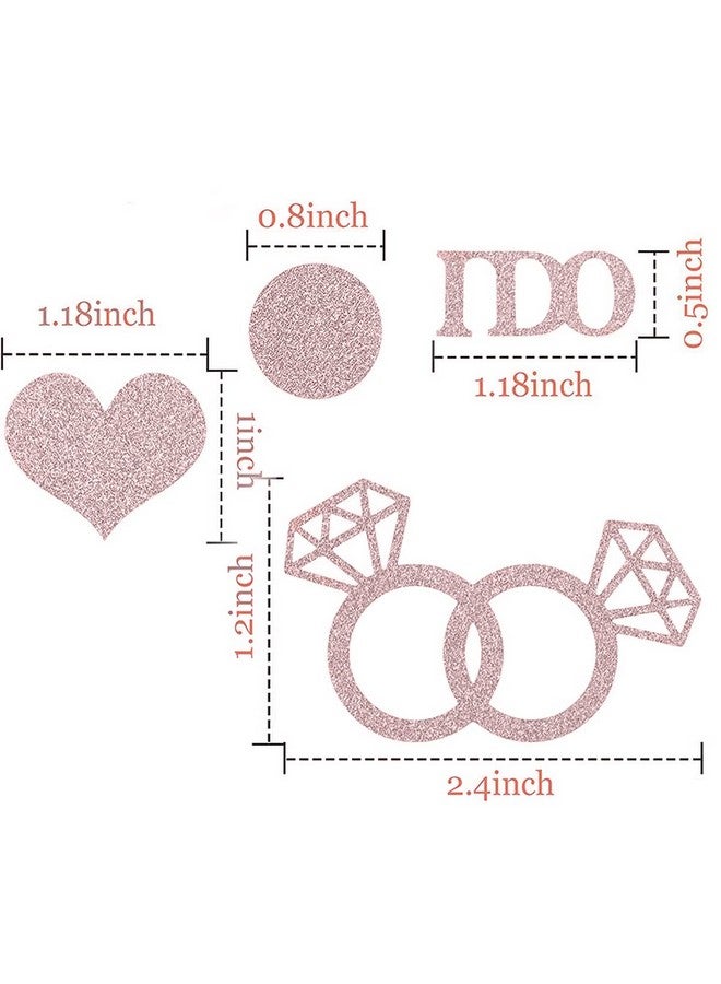 دلفينش زينة طاولة الزفاف بالورود، زينة حفلات الزفاف، خاتم ألماس لامع، زينة طاولة حفلات الخطوبة، 100 قطعة - Image 2