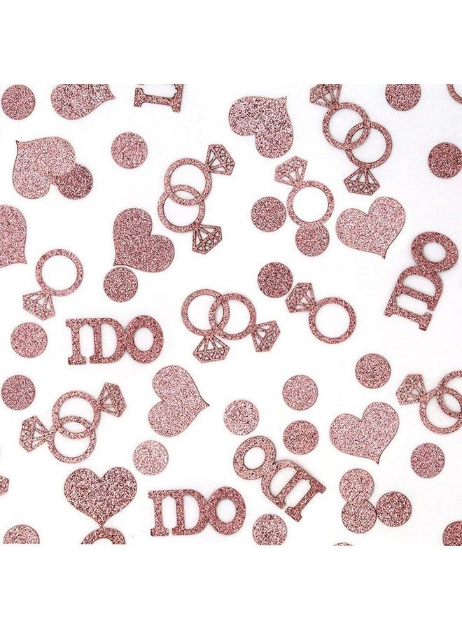 دلفينش زينة طاولة الزفاف بالورود، زينة حفلات الزفاف، خاتم ألماس لامع، زينة طاولة حفلات الخطوبة، 100 قطعة - Image 1