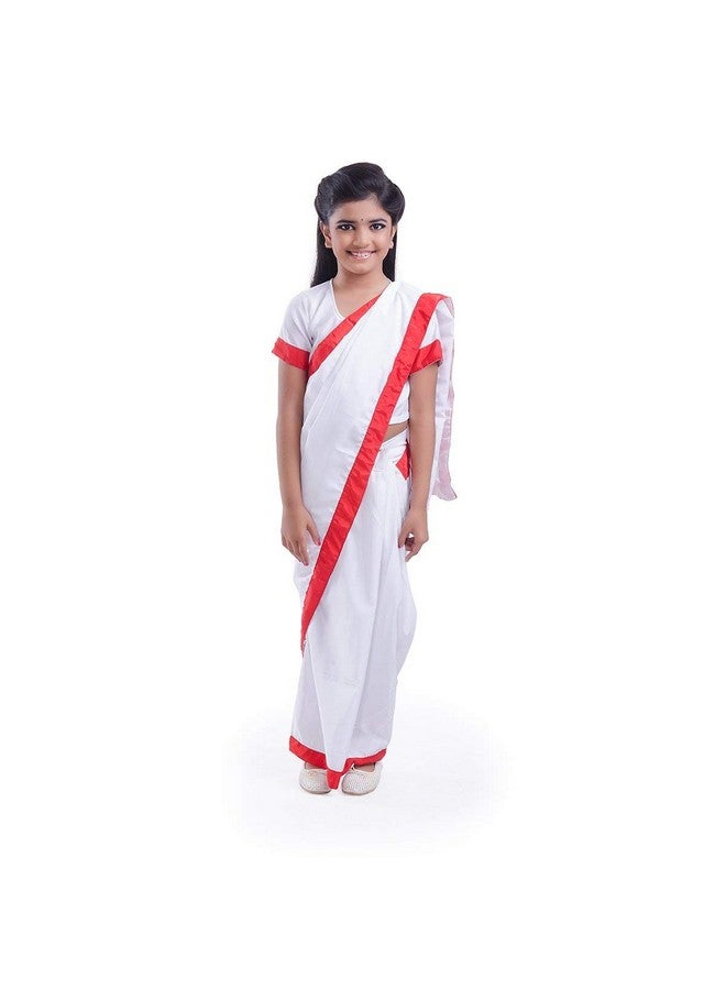 FancyDressWale Teacher and Indira Gandhi Dress Costume for Boy's and Girl's (8-10 Years, White) - Image 1