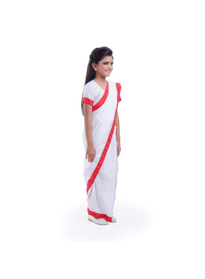 FancyDressWale Teacher and Indira Gandhi Dress Costume for Boy's and Girl's (8-10 Years, White) - Image 4