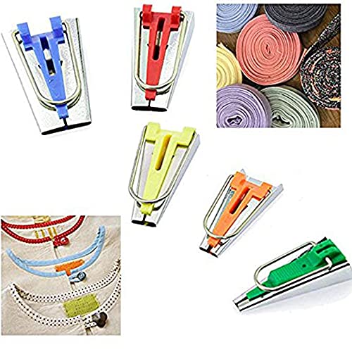 LNKA Bias Tape Maker,LNKA 5 Sizes 1/4" 3/8" 1/2" 3/4" 1" DIY Bias Tapes Tools Kit for Fabric Sewing and Quilting - Image 4